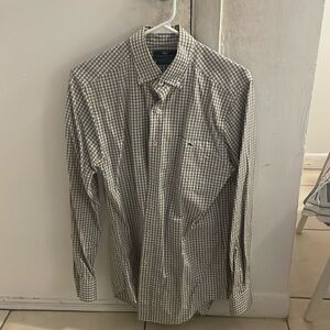 Vineyard Vines Checkered Collared Shirt (Grey and White)